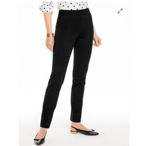 Talbots Refined Bi-Stretch Pants Women's 10 Black Straight Leg Career Classic